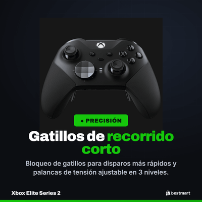 Control Inalámbrico Xbox Elite Series 2 Negro Xbox Series X|S y PC - Bestmart