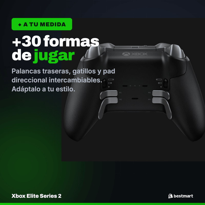Control Inalámbrico Xbox Elite Series 2 Negro Xbox Series X|S y PC - Bestmart