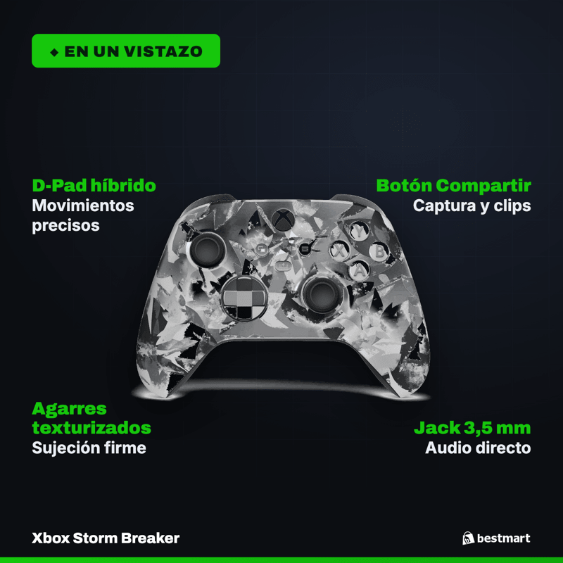 Control Inalámbrico Xbox Storm Breaker Edición Especial para Xbox Series X|S, Xbox One y PC - Bestmart