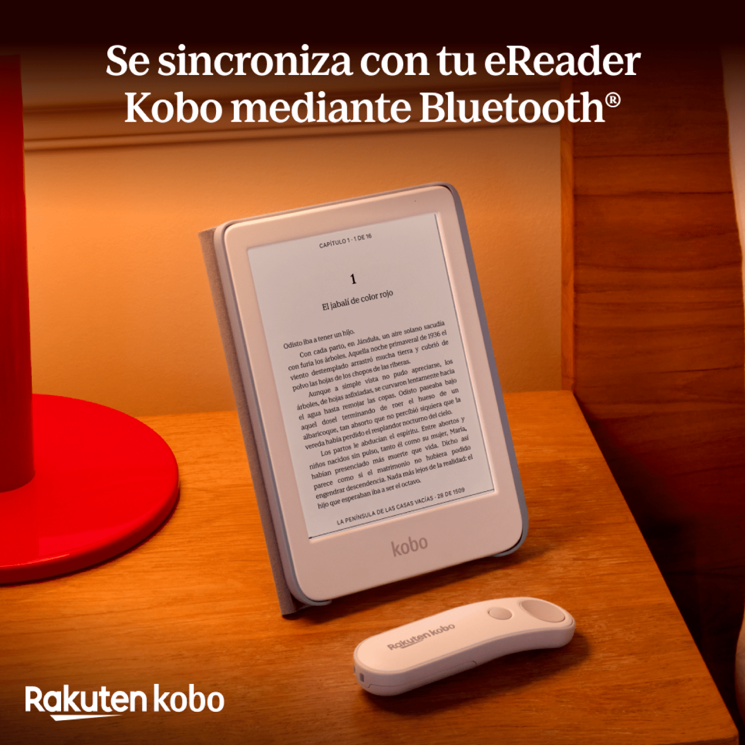 Control Remoto Bluetooth para eReaders Kobo Blanco - Bestmart