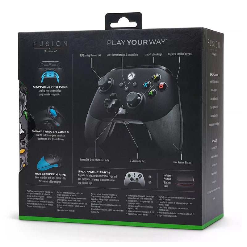 Control Xbox S/X Fusion Pro 2 PowerA Con Cable - Negro Blanco - Bestmart