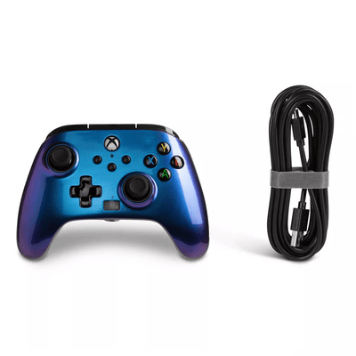 Control Xbox S/X PowerA Con Cable - Azul Nebula - Bestmart