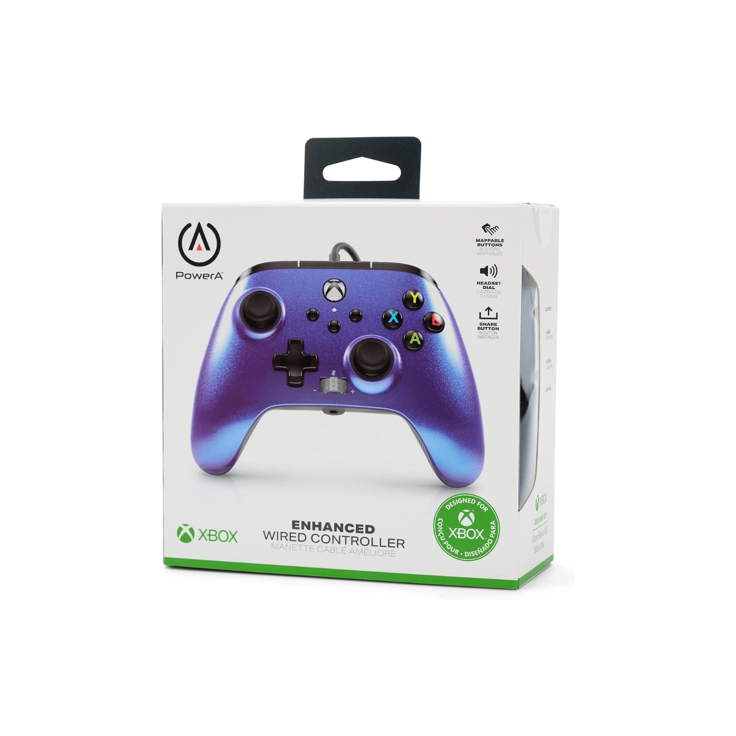 Control Xbox S/X PowerA Con Cable - Azul Nebula - Bestmart