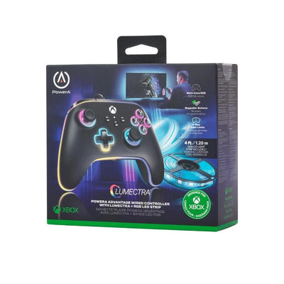 Control Xbox S/X PowerA Con Cable - Lumectra + Tira Led RGB - Bestmart