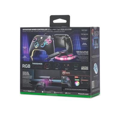 Control Xbox S/X PowerA Con Cable - Lumectra + Tira Led RGB - Bestmart