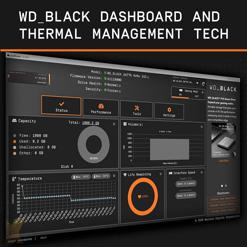 Disco Interno SSD WD Black SN770 - 2TB - Gen4 PCIe - Bestmart