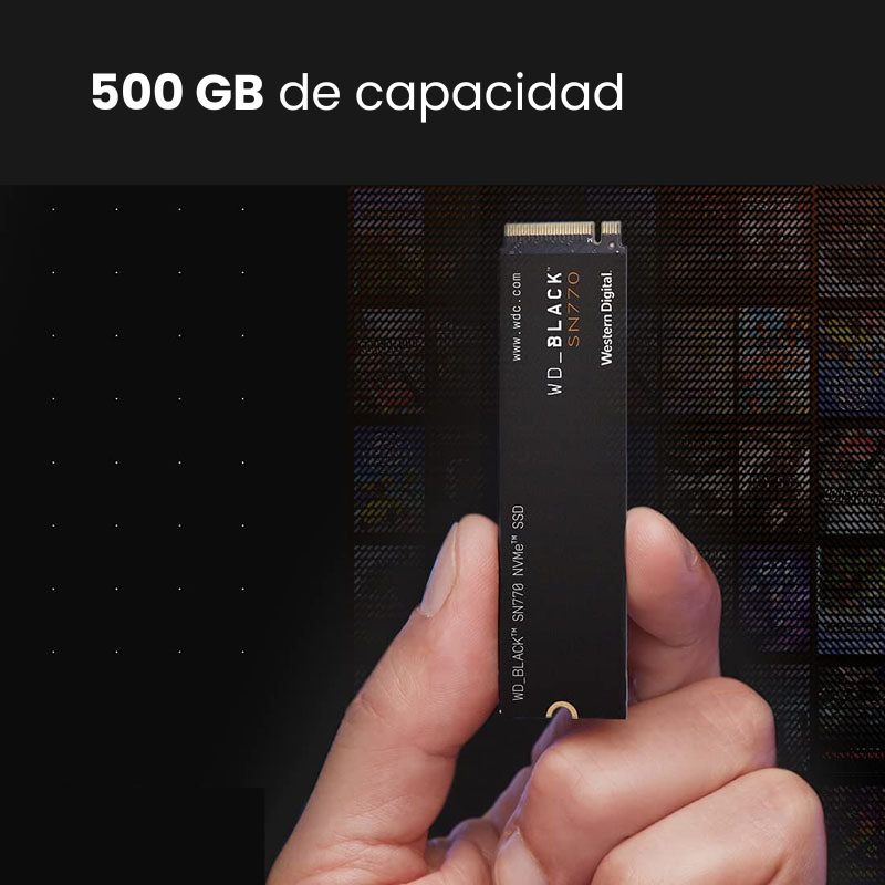 Disco Interno SSD WD SN770 - 500 GB - Gen4 PCIe - Negro - Bestmart