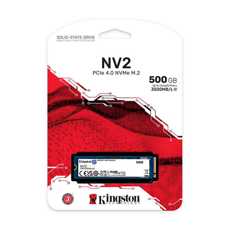 Disco Solido Interno Kingston 500GB NV2 M.2 2280 PCIe 4.0 x4 NVMe SSD - Bestmart