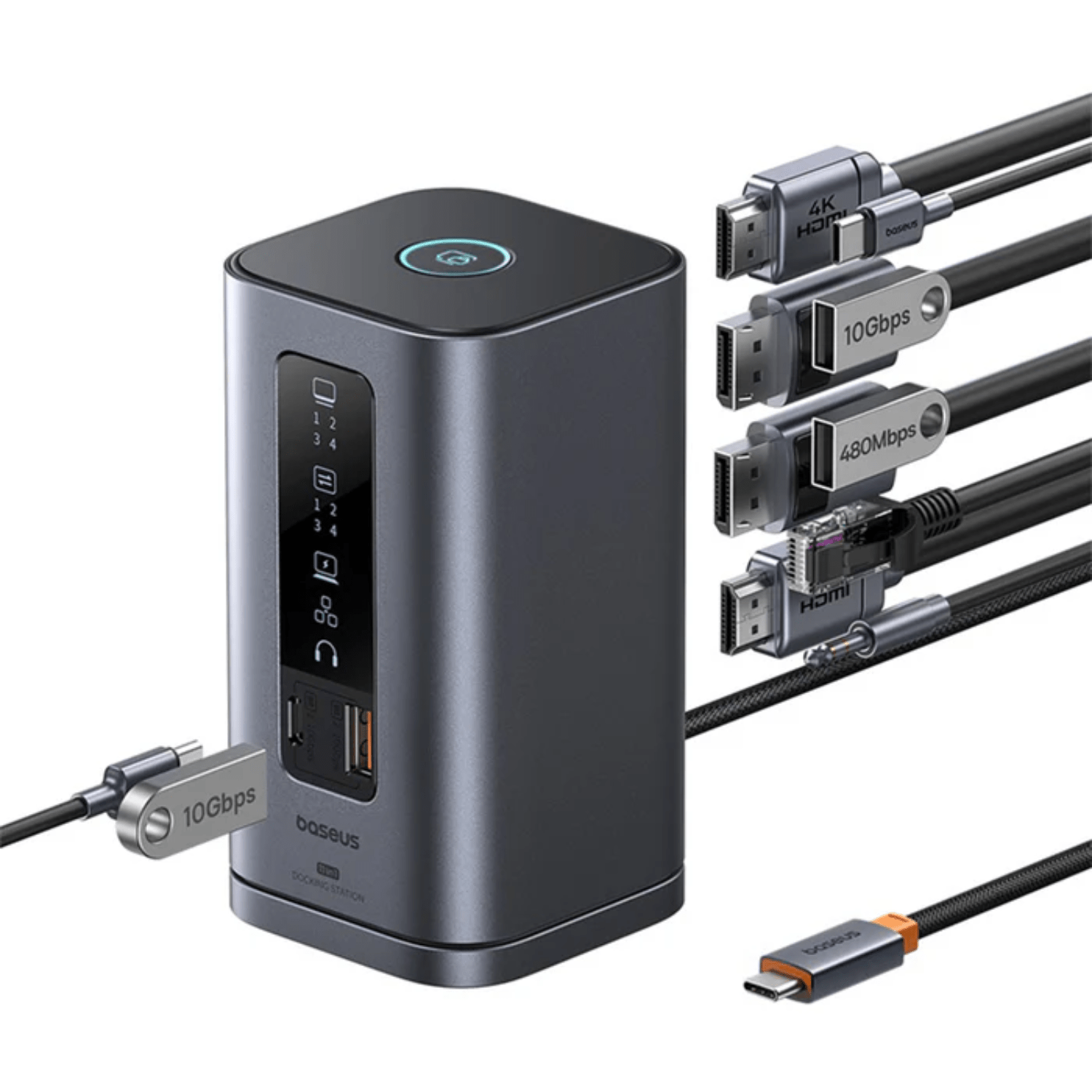 Docking Station Baseus Spacemate 11 en 1 USB - C, HDMI, DP, USB, PD 100W, Ethernet y Jack 3.5 mm - Bestmart