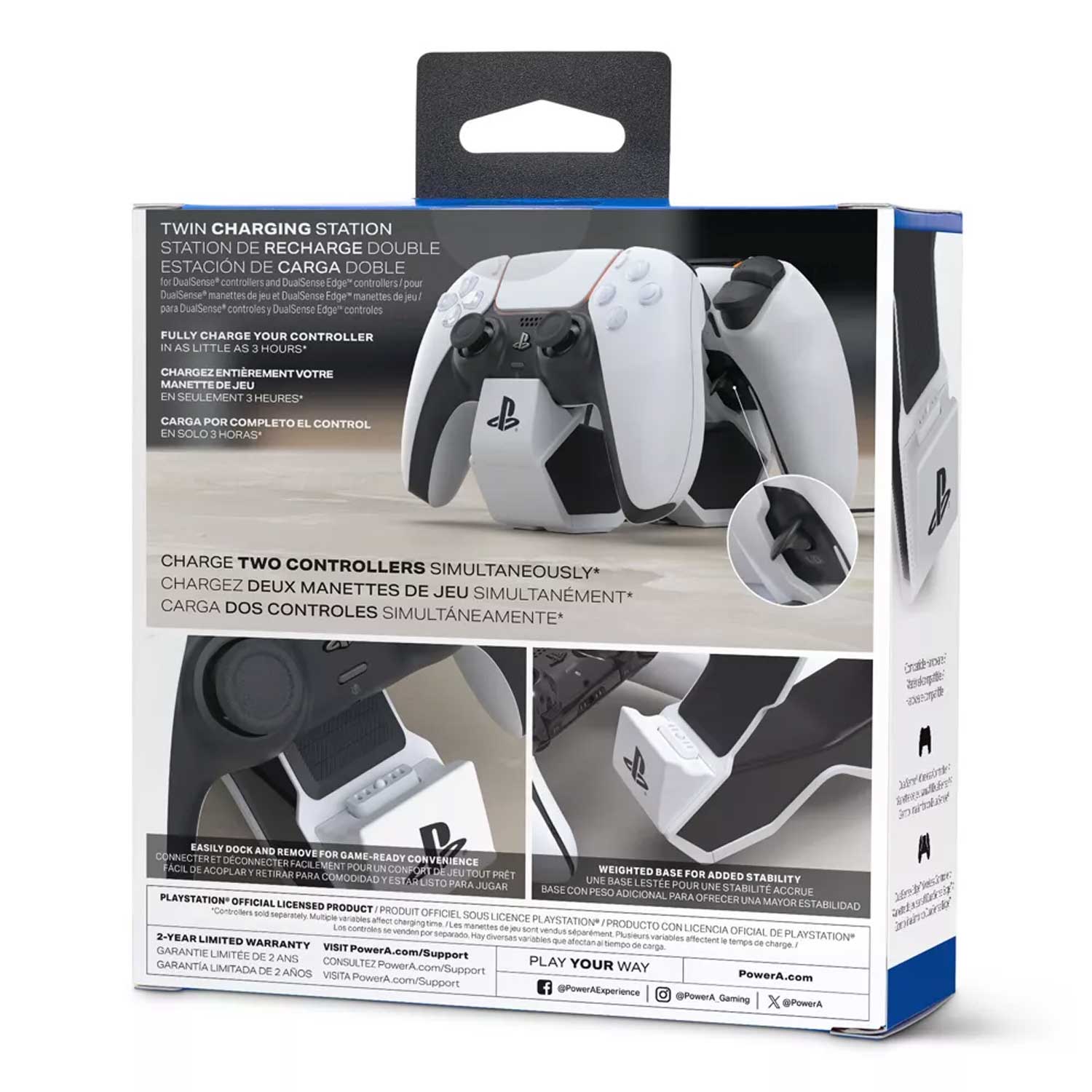 Estación de Carga Doble PowerA para Mandos DualSense PS5 - Bestmart