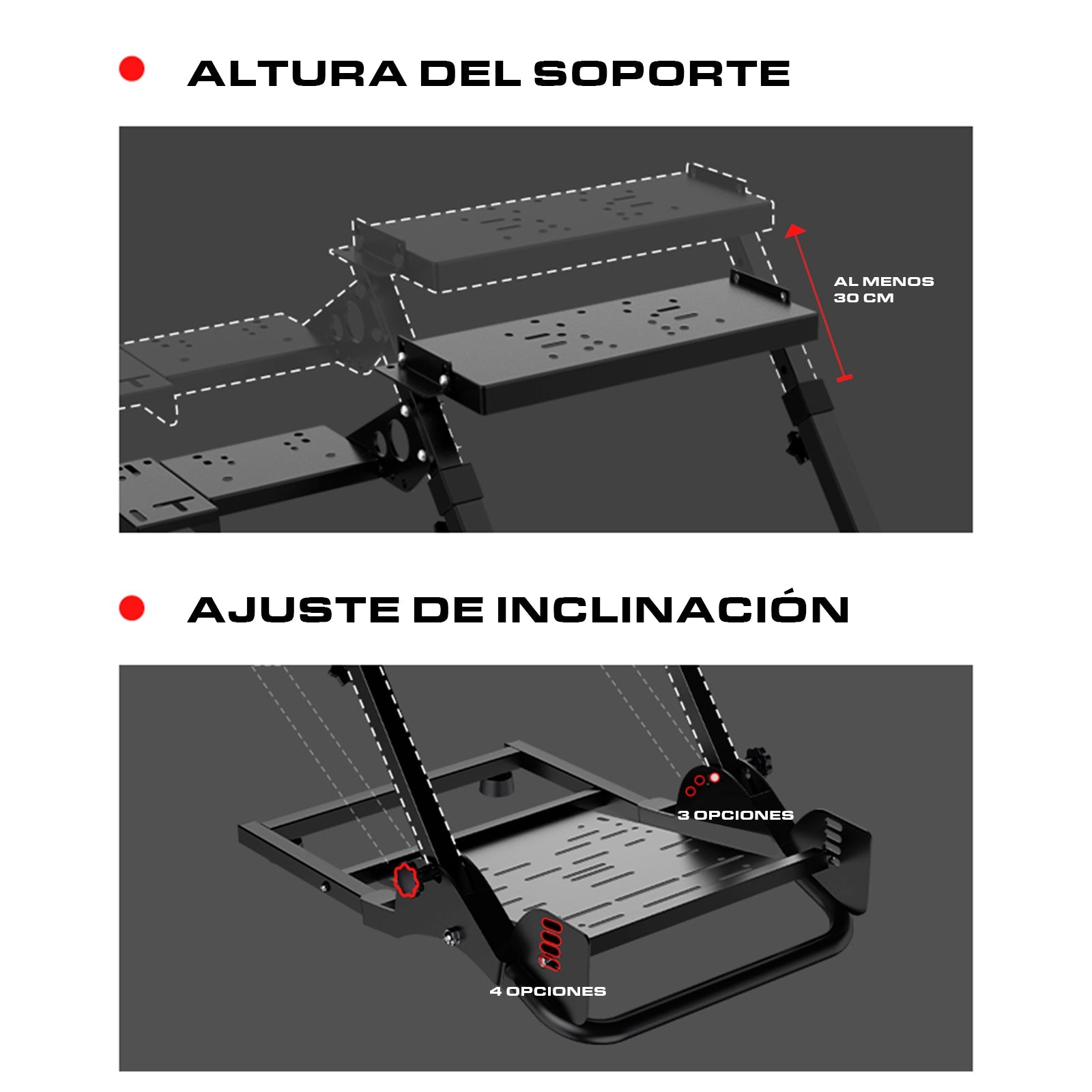 Estructura con Soporte para Volantes de carrea PXN A10 Negro - Bestmart