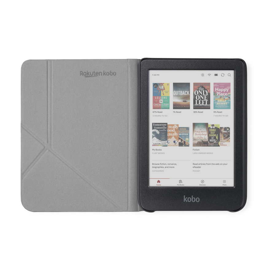 Funda Protectora SleepCover para Kobo Clara BW/Colour Rojo - Bestmart