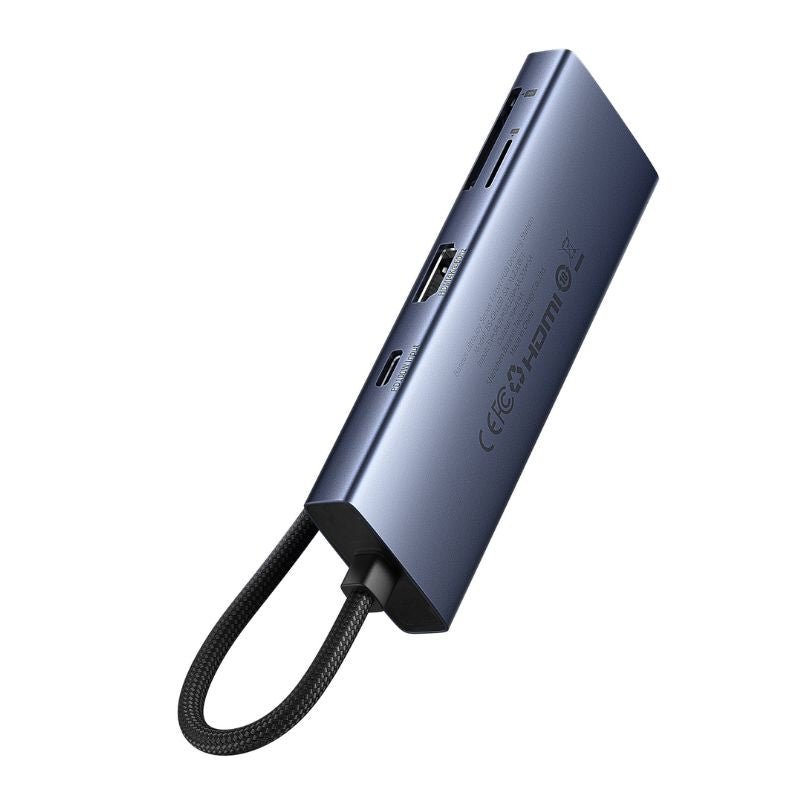 HUB Adaptador USB - C Baseus 7 en 1 USB 3.0 HDMI PD y SD/TF - Gris - Bestmart