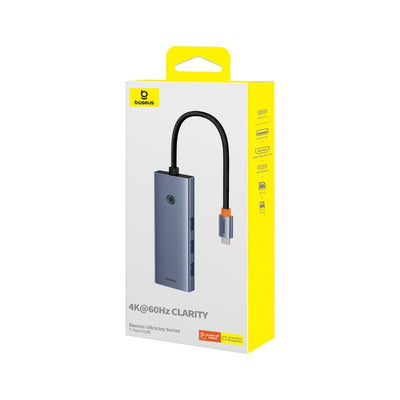 HUB Adaptador USB - C Baseus 7 en 1 USB 3.0 HDMI PD y SD/TF - Gris - Bestmart