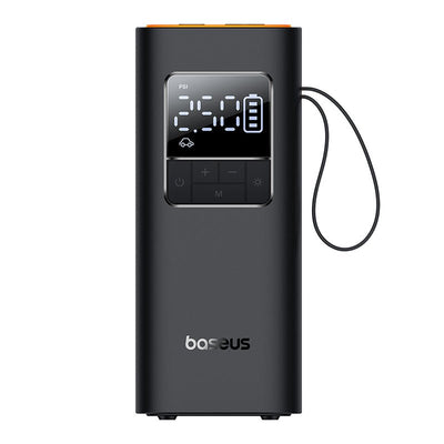 Inflador Inalámbrico Baseus para Autos Motos Bicicletas con Pantalla Digital - SuperMini Pro - Negro - Bestmart