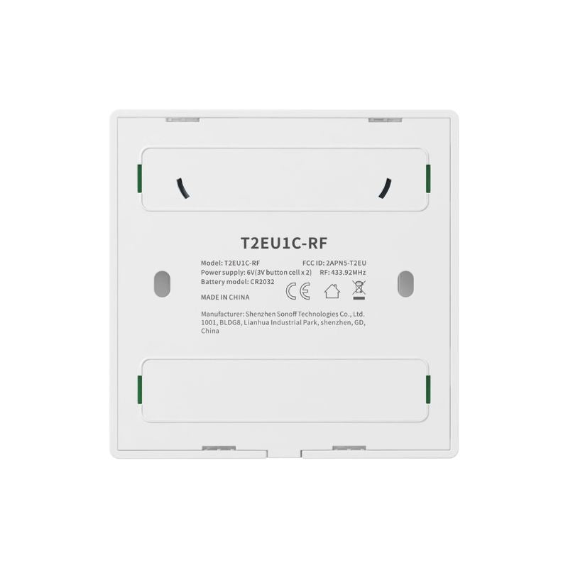 Interruptor De Pared Táctil Sonoff RF 433 MHz - 1 Canal - Blanco - Bestmart