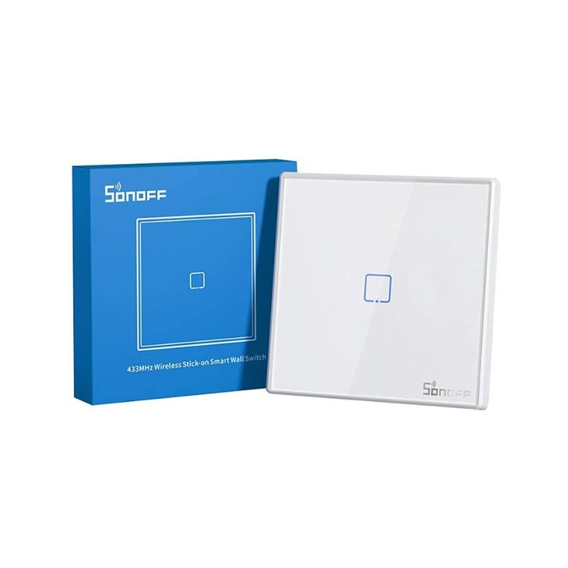 Interruptor De Pared Táctil Sonoff RF 433 MHz - 1 Canal - Blanco - Bestmart