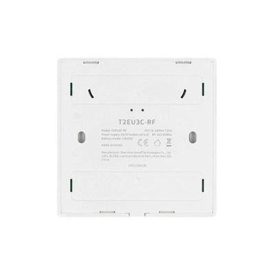 Interruptor De Pared Táctil Sonoff RF 433 MHz - 3 Canales - Blanco - Bestmart