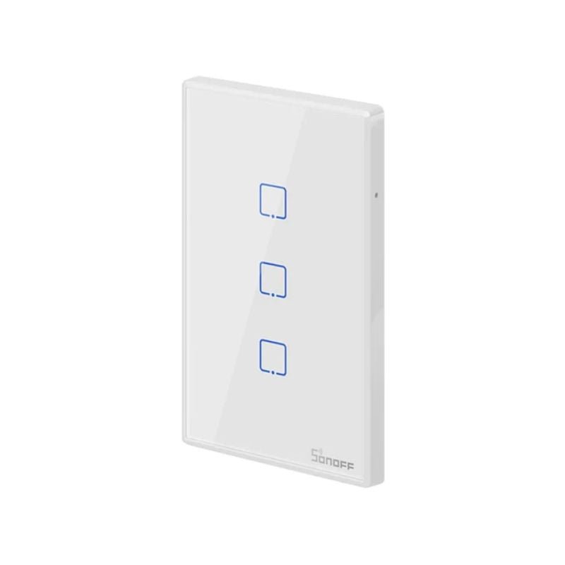 Interruptor De Pared Táctil WiFi Sonoff TX - 3 Canales - Blanco - Bestmart