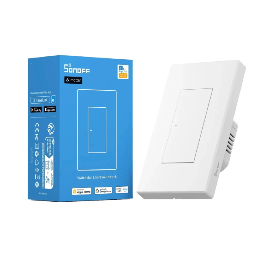 Interruptor de pared Wifi Sonoff M5 1 canal Matter blanco - Bestmart