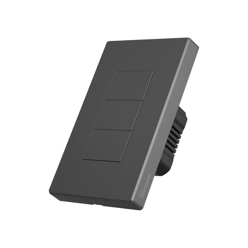 Interruptor De Pared WiFi Sonoff M5 Switchman - 3 Canales - Compatible con Alexa y Google - Gris Oscuro - Bestmart