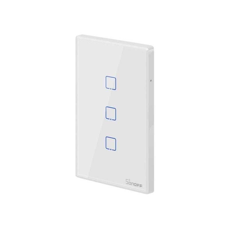 Interruptor WiFi de Pared Sonoff T0 - 3 Canales - Blanco - Bestmart