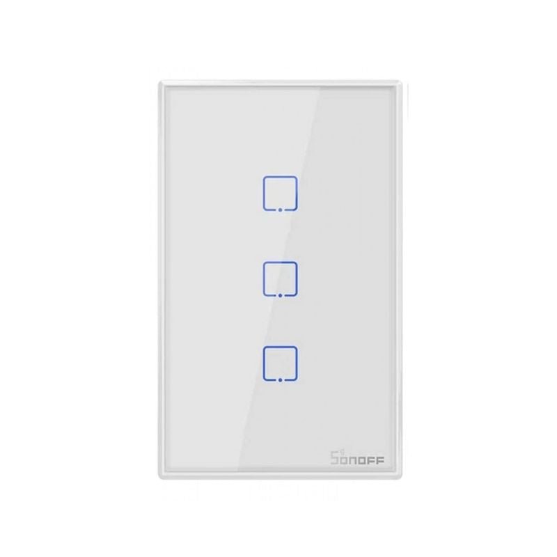 Interruptor WiFi de Pared Sonoff T0 - 3 Canales - Blanco - Bestmart