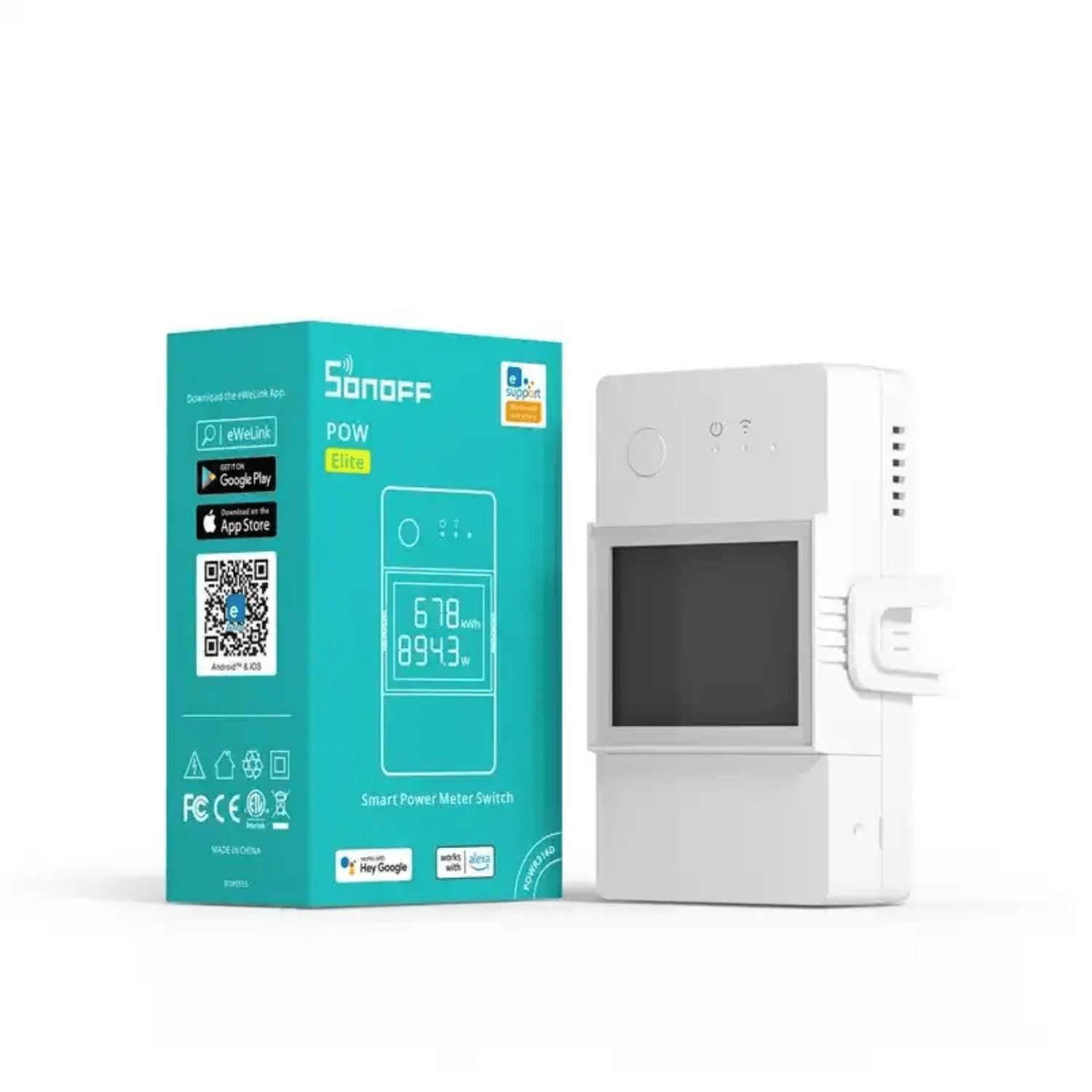 Interruptor WiFi medidor de energía Sonoff POW Elite - 20A - Blanco - Bestmart