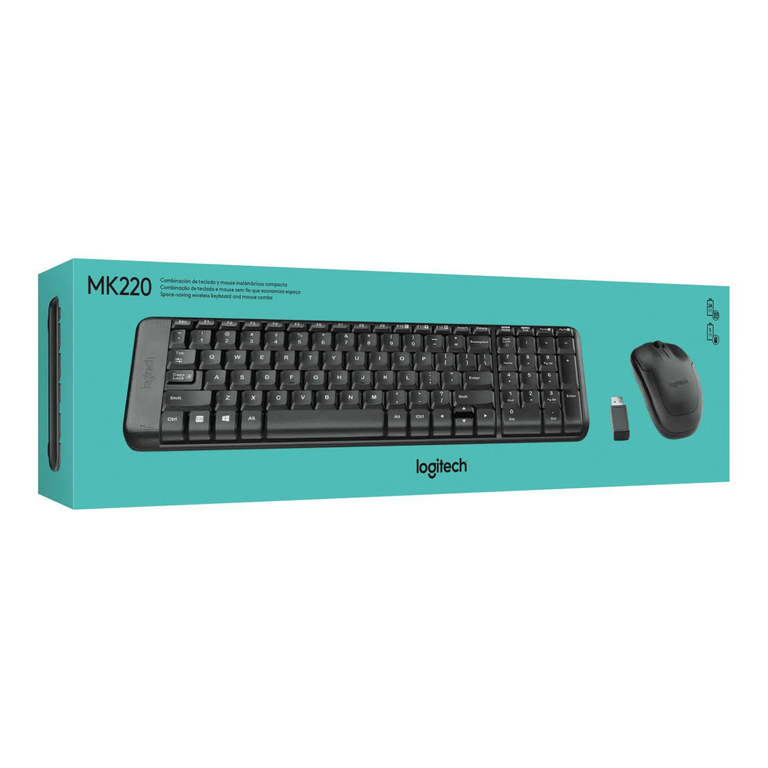 Kit Teclado + Mouse Logitech MK220 Español negro - Bestmart