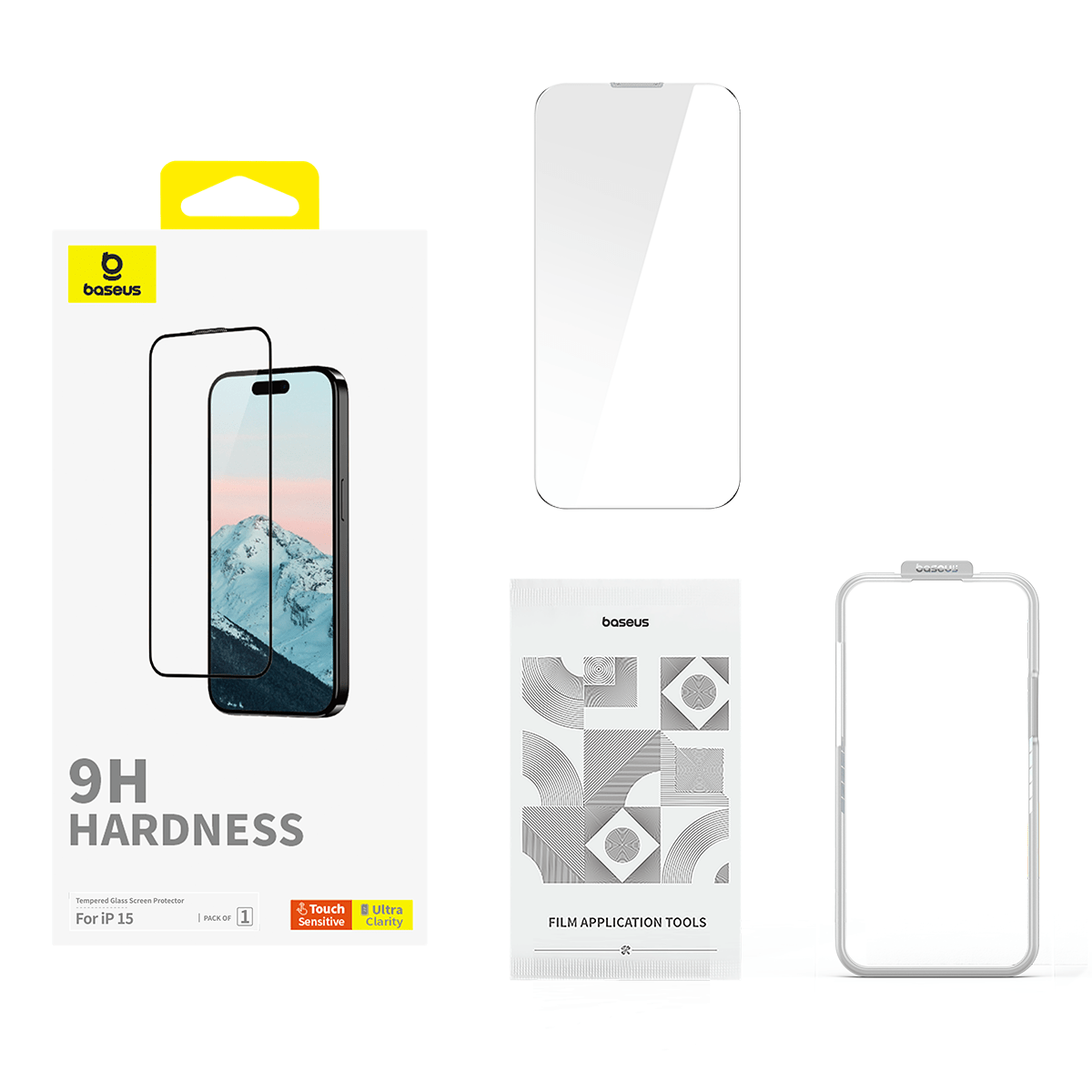 Lámina Protectora Baseus de Vidrio Templado para iPhone 15 - Diamond Series - Bestmart