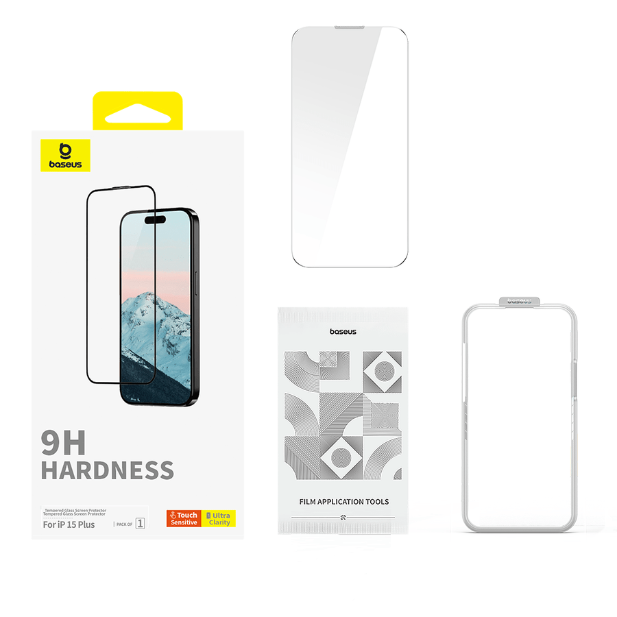 Lámina Protectora Baseus de Vidrio Templado para iPhone 15 Plus - Diamond Series - Bestmart