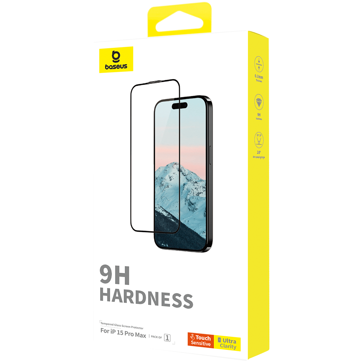 Lámina Protectora Baseus de Vidrio Templado para iPhone 15 Pro Max - Diamond Series - Bestmart