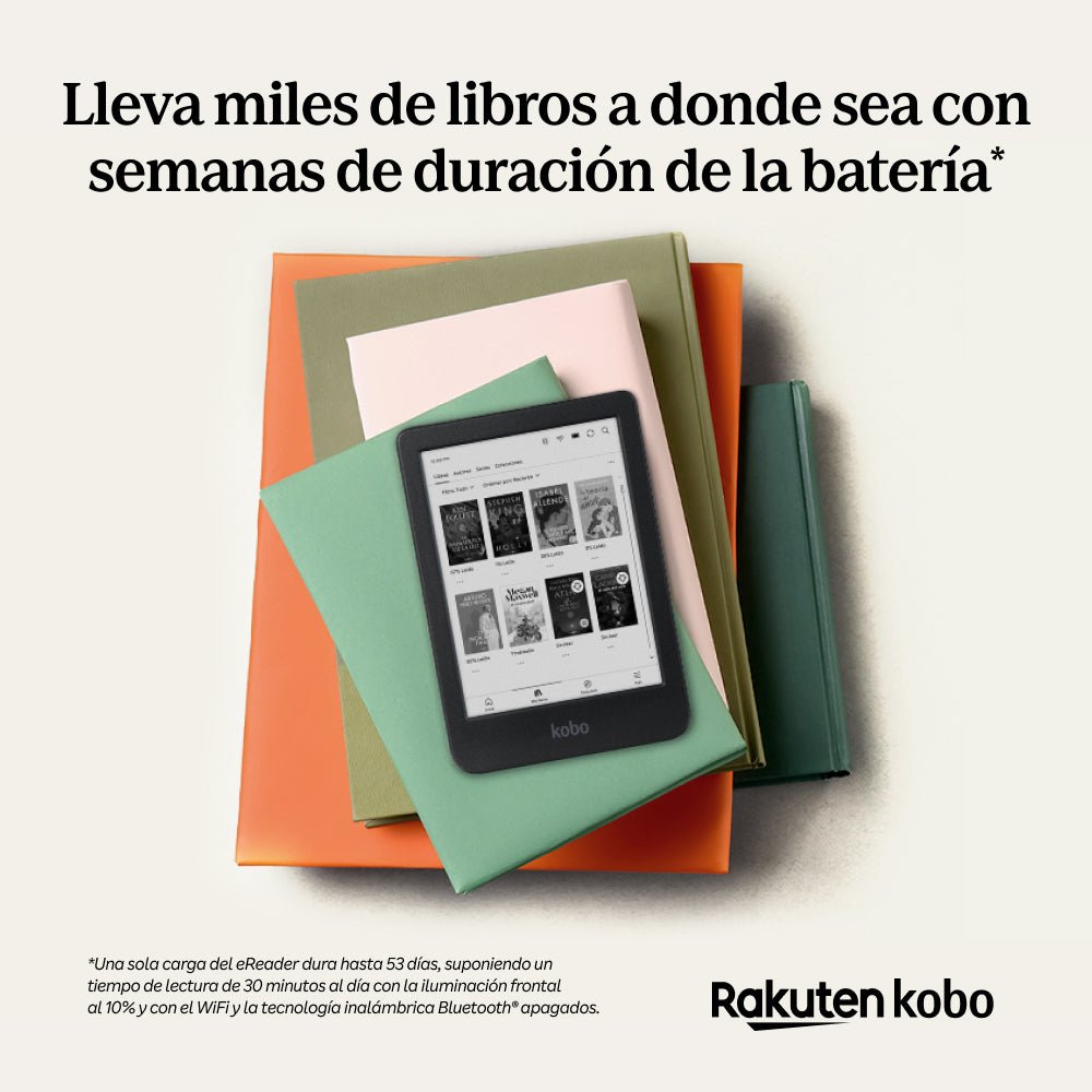 Lector E Reader Kobo Clara BW HD 6" - 16GB - Waterproof - Negro - Bestmart