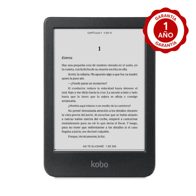 Lector E Reader Kobo Clara BW HD 6" - 16GB - Waterproof - Negro - Bestmart