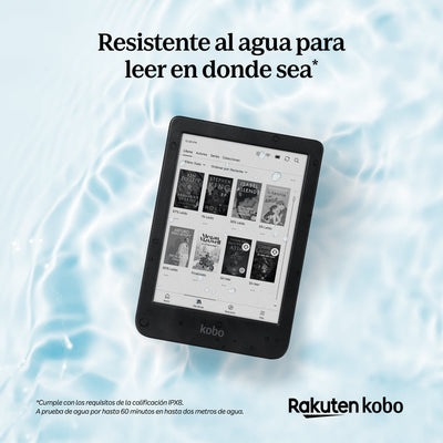 Lector E Reader Kobo Clara BW HD 6" 16GB Waterproof Negro Open Box - Bestmart