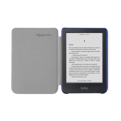 Lector e reader Kobo Clara BW Negro con Funda Basic SleepCover Azul - Bestmart