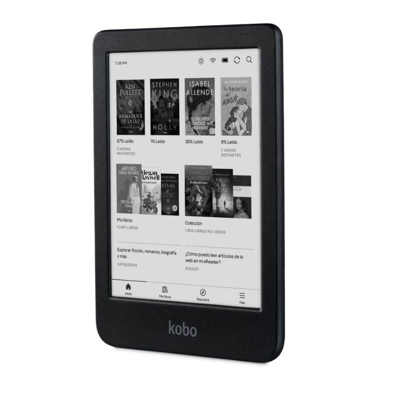 Lector e reader Kobo Clara BW Negro con Funda Clear Case Transparente - Bestmart