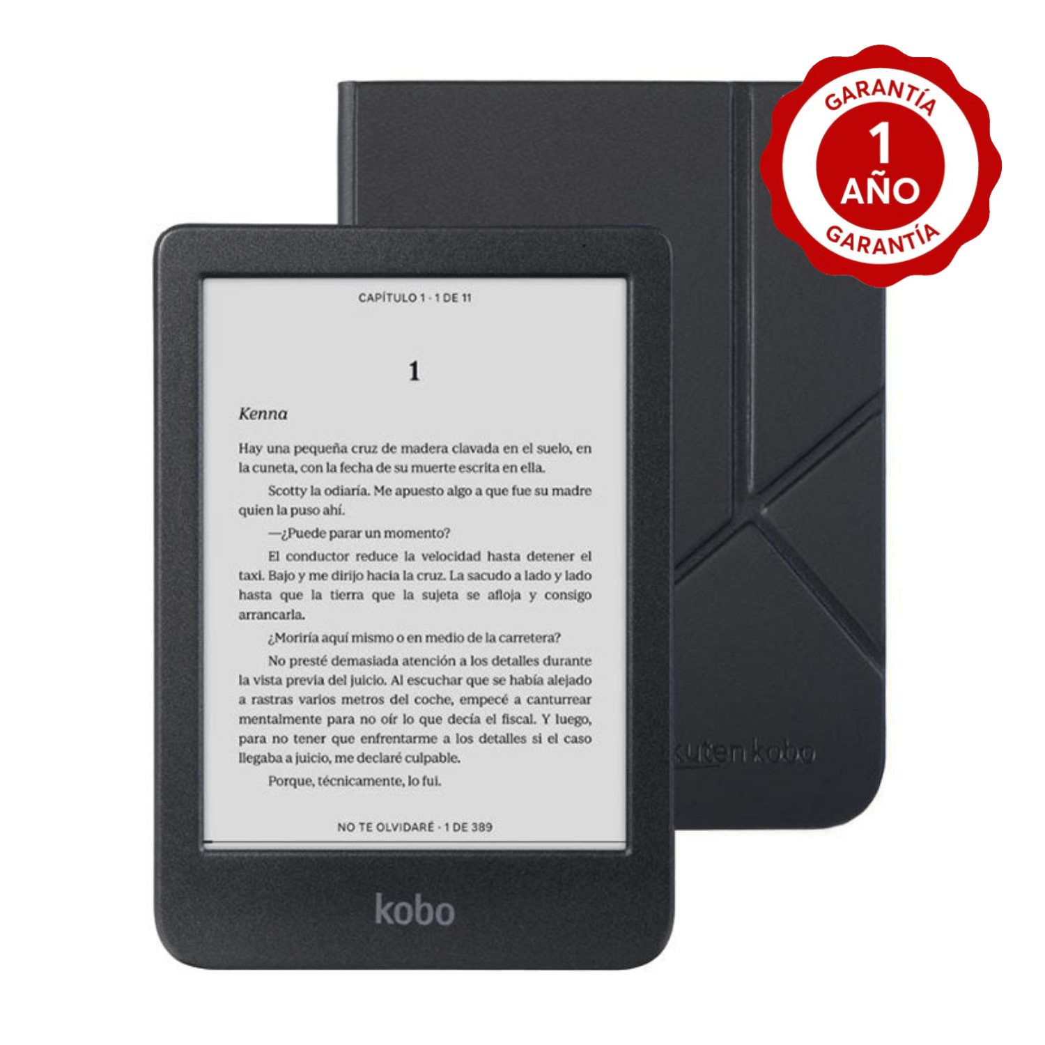 Lector e reader Kobo Clara BW Negro con Funda SleepCover Negro - Bestmart
