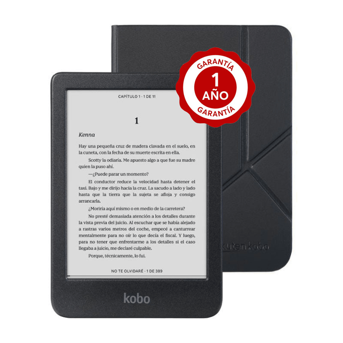 Lector e reader Kobo Clara BW Negro con Funda SleepCover Negro - Bestmart