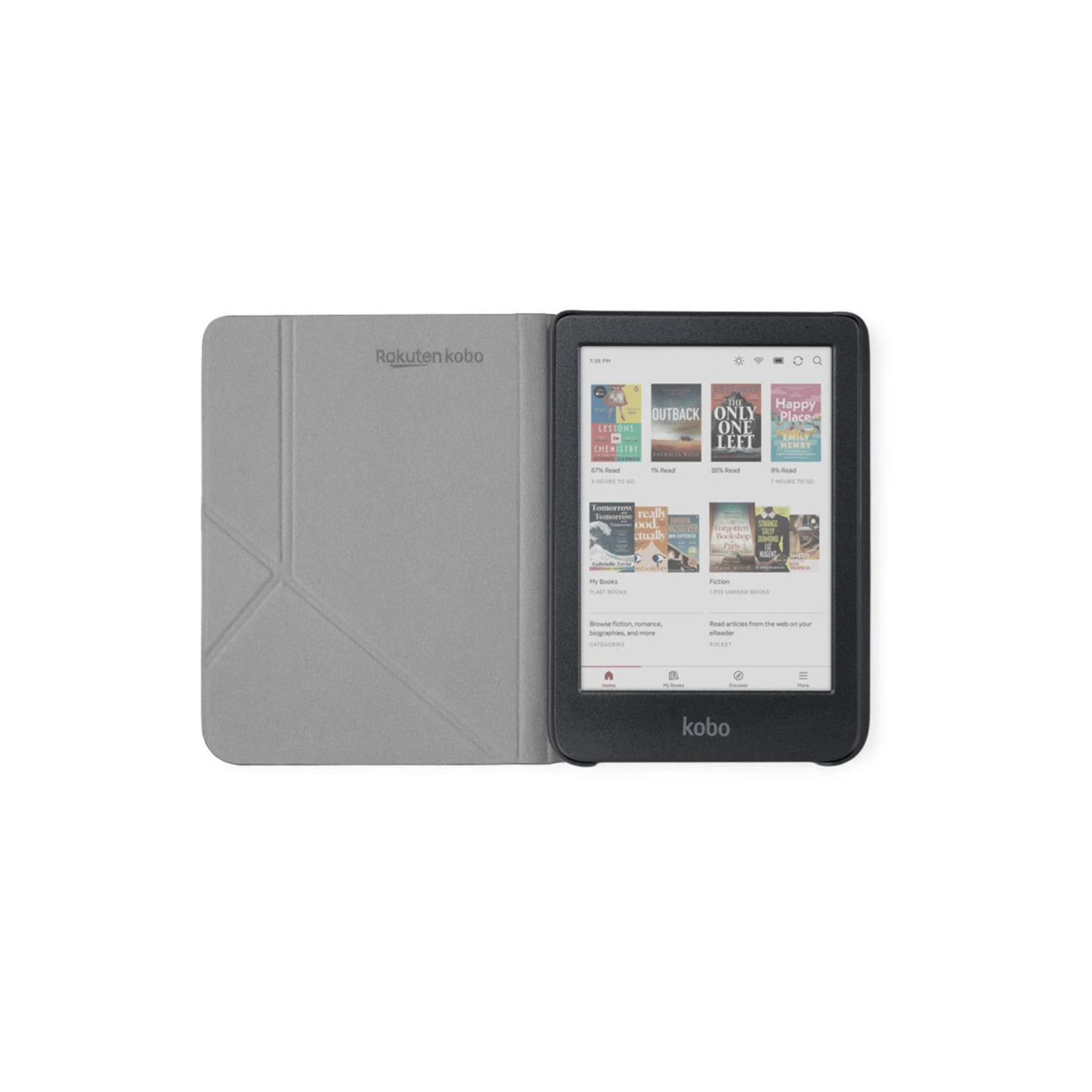 Lector e reader Kobo Clara BW Negro con Funda SleepCover Verde - Bestmart