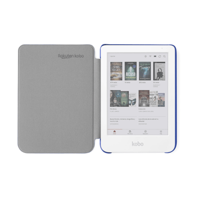 Lector e reader Kobo Clara Colour Blanco con Funda Basic Azul - Bestmart