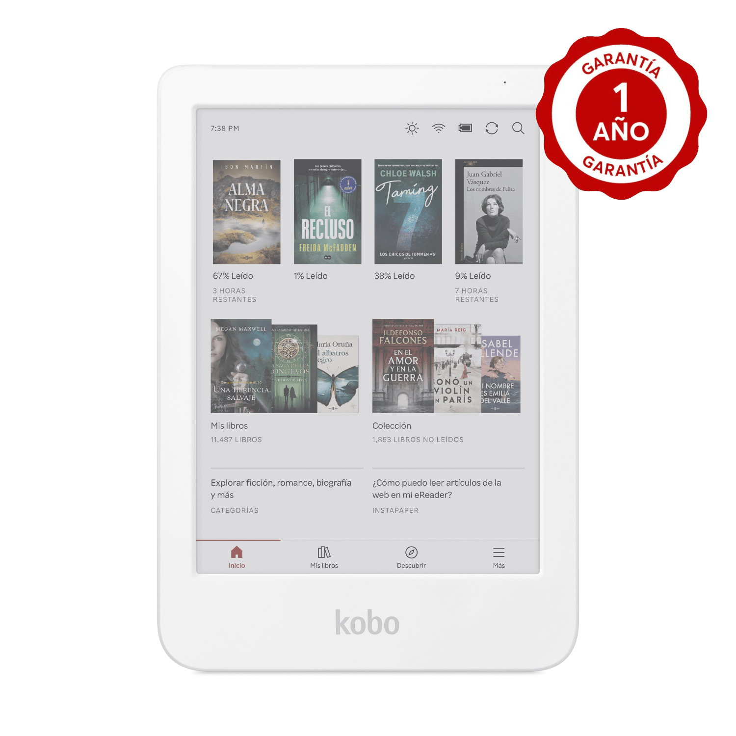 Lector E Reader Kobo Clara Colour HD 6" Waterproof 16GB Blanco - Bestmart
