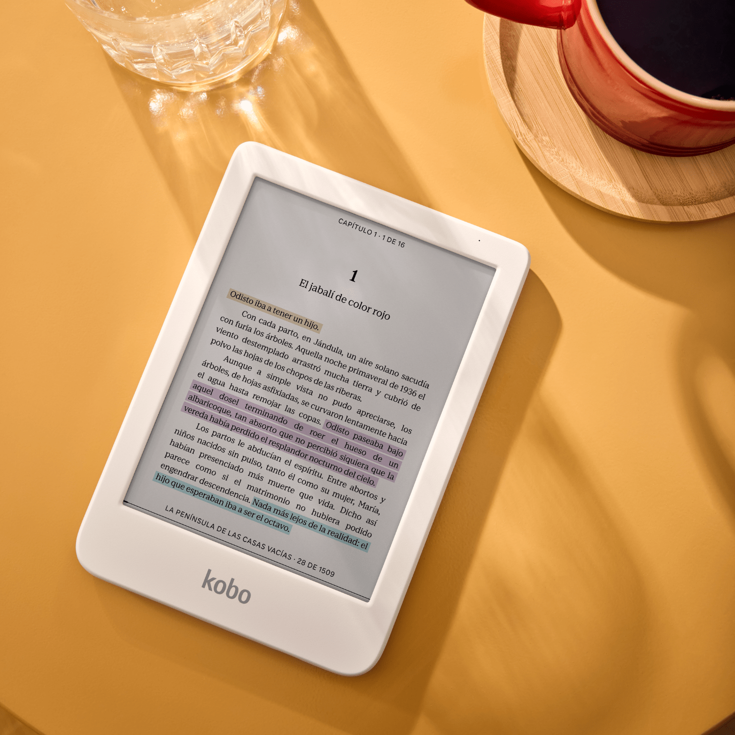 Lector E Reader Kobo Clara Colour HD 6" Waterproof 16GB Blanco - Bestmart