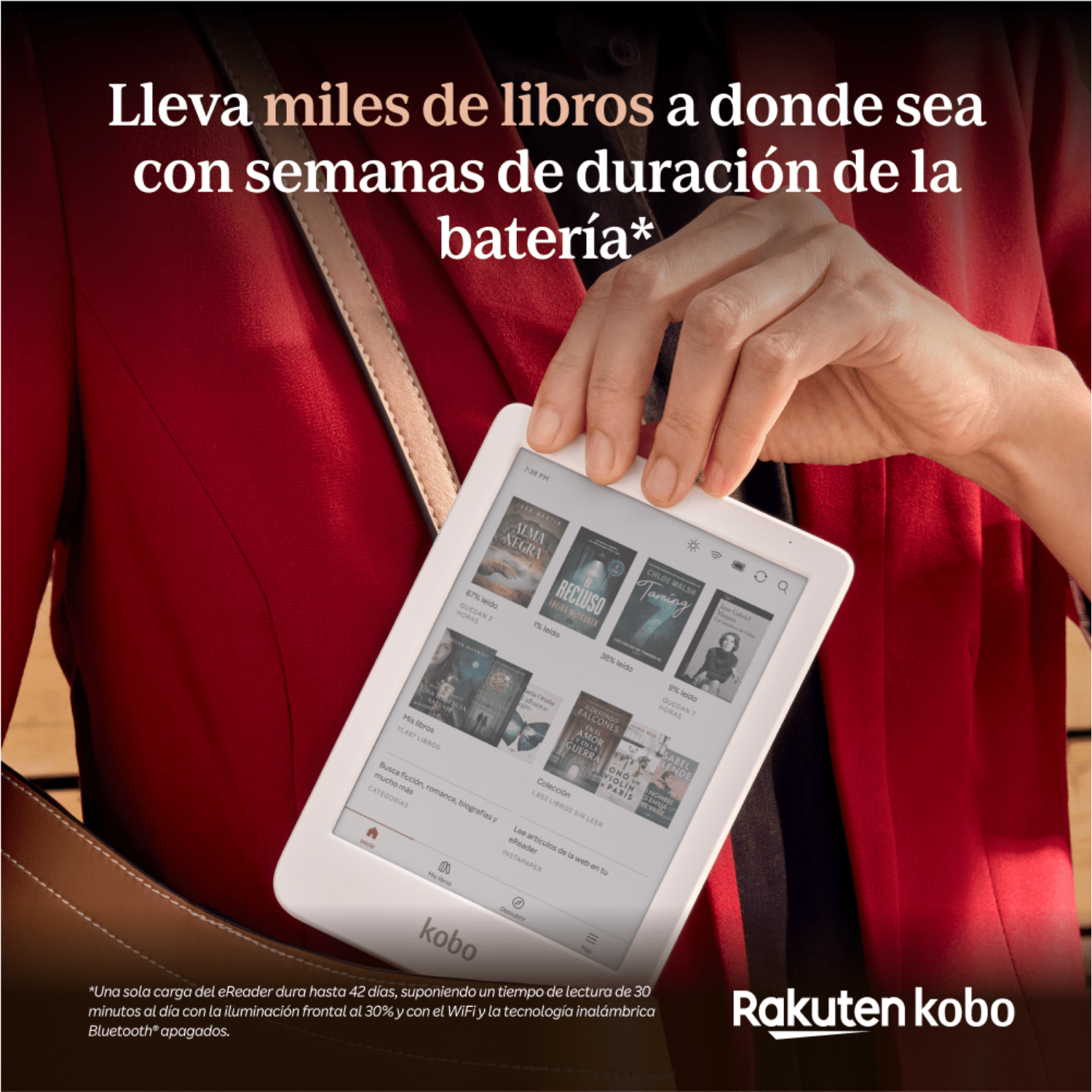 Lector E Reader Kobo Clara Colour HD 6" Waterproof 16GB Blanco - Bestmart
