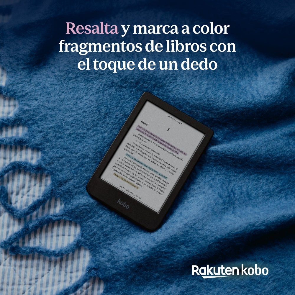 Lector E Reader Kobo Clara Colour HD 6" Waterproof 16GB Negro - Bestmart