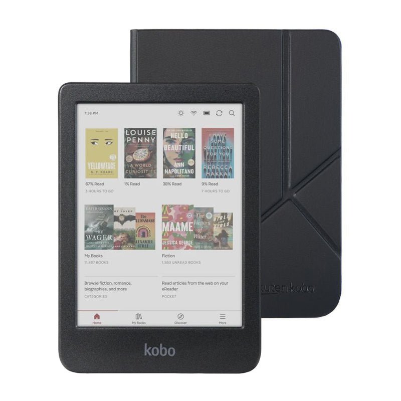 Lector e reader Kobo Clara Colour Negro con Funda SleepCover Negro - Bestmart