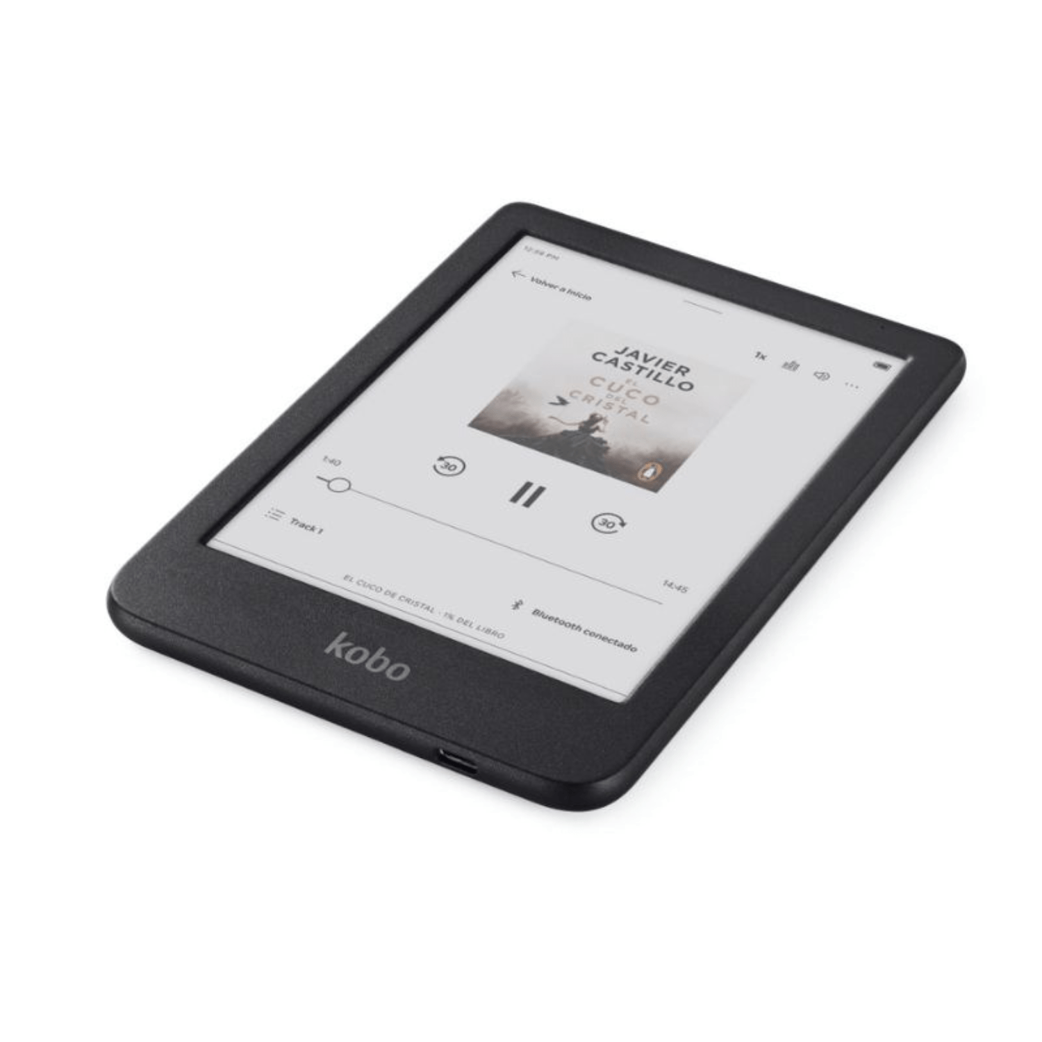 Lector e reader Kobo Clara Colour Negro con Funda SleepCover Rosado - Bestmart