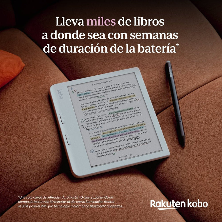 Lector E Reader Kobo Libra Colour HD 7" 32GB Blanco Open Box - Bestmart
