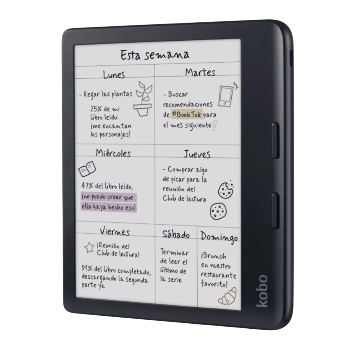 Lector E Reader Kobo Libra Colour HD 7" - 32GB - Negro - Bestmart
