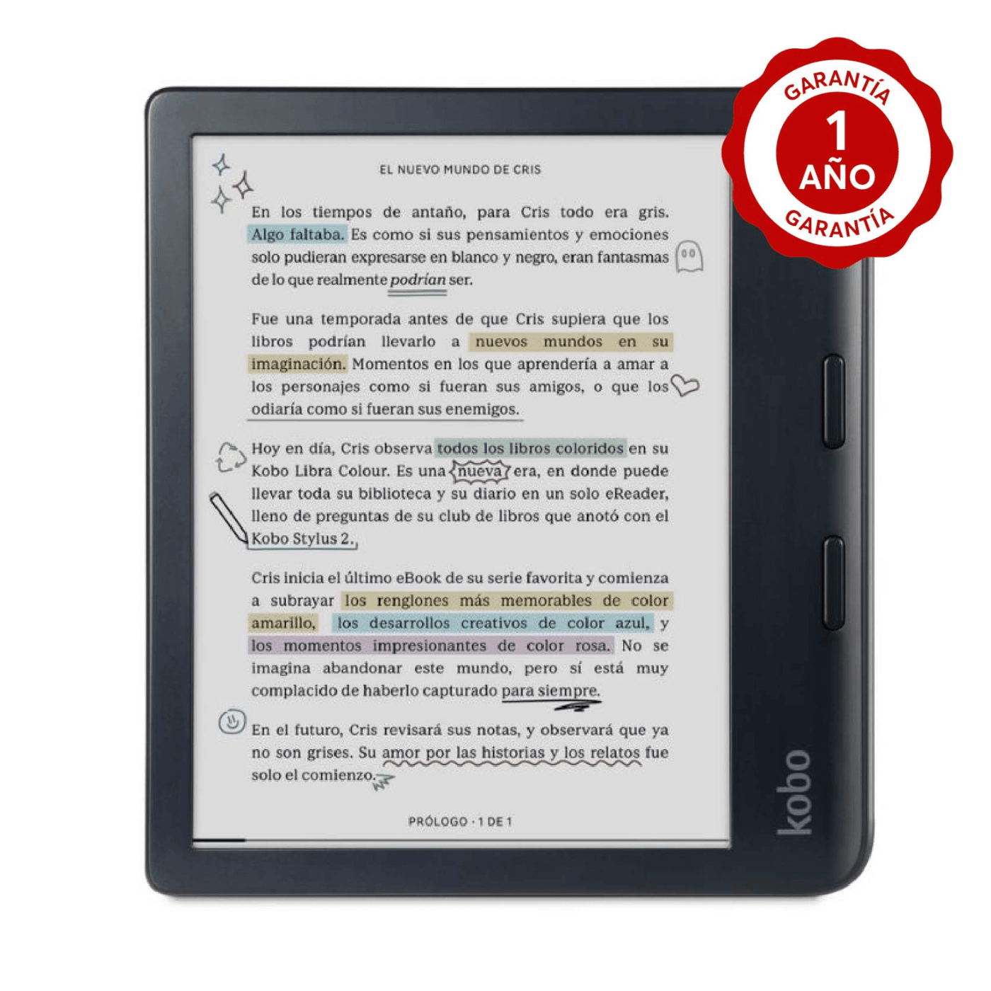 Lector E Reader Kobo Libra Colour HD 7" - 32GB - Negro